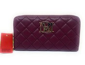 Wholesale - Badgley Mischka Diamond Quilting Long Wallet-Plum